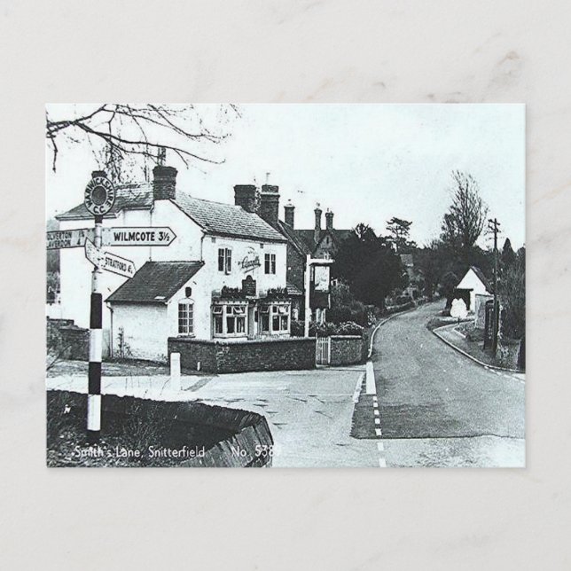Alte Postkarte - Snitterfield, Warwickshire (Vorderseite)