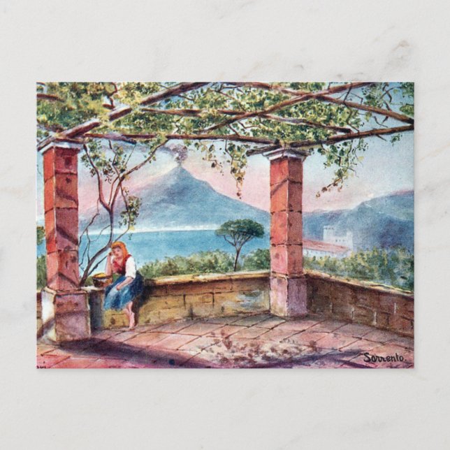 Alte Postkarte - Sorrento, Italien (Vorderseite)