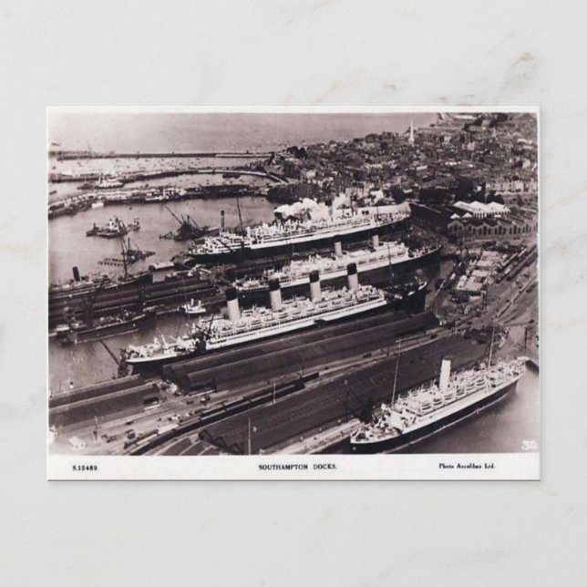 Alte Postkarte - Southampton Docks (Vorderseite)