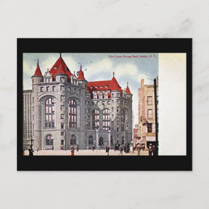 Alte Postkarte - Sparkasse, Buffalo, NY