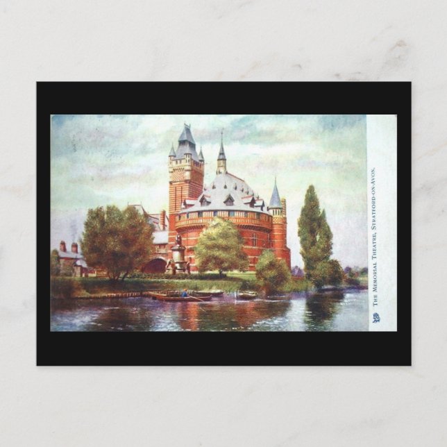 Alte Postkarte, Stratford-upon-Avon, Altes Theater Postkarte (Vorderseite)