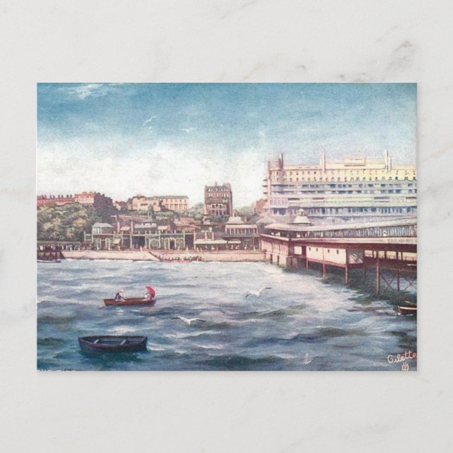 Alte Postkarte - Südlich auf See (Vorderseite)