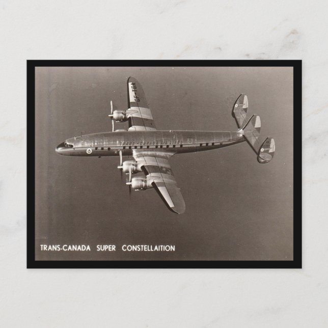 Alte Postkarte - Super Constellation (Vorderseite)