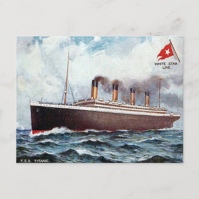 Alte Postkarte - T S Titanic (Vorderseite)
