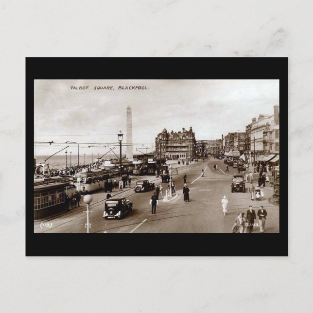 Alte Postkarte, Talbot Square, Blackpool Postkarte (Vorderseite)