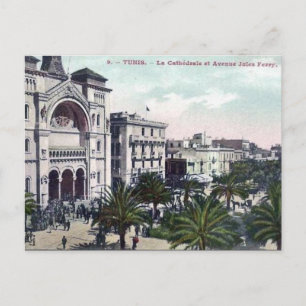 Alte Postkarte - Tunis, Kathedrale