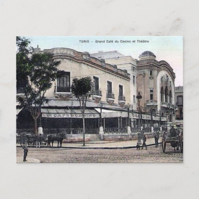 Alte Postkarte - Tunis, Tunesien (Vorderseite)