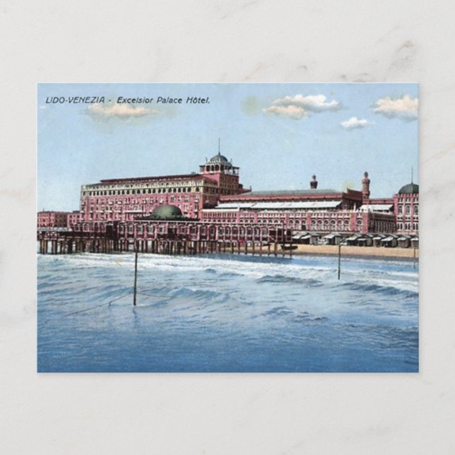 Alte Postkarte - Venice Lido, Italien (Vorderseite)