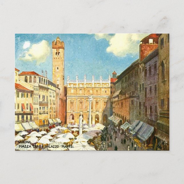 Alte Postkarte - Verona, Italien (Vorderseite)