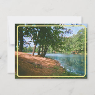 Alte Postkarte vom See im Frühling