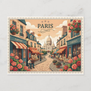 Alte Postkarte von Montmartre, Paris