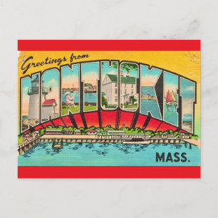 Alte Postkarte von Nantucket Island