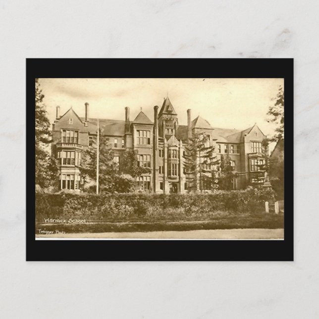 Alte Postkarte, Warwick School Postkarte (Vorderseite)