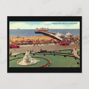 Alte Postkarte, Weston-super-Mare, Grand Pier Postkarte