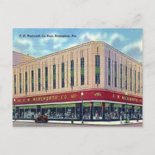 Alte Postkarte - Woolworth's, Birmingham, Alabama
