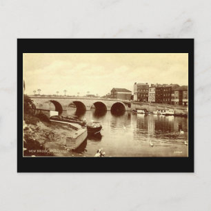 Alte Postkarte - Worcester, Neue Brücke