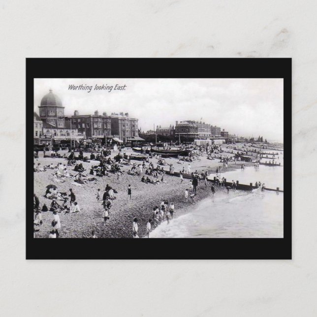 Alte Postkarte, Worthing Beach Postkarte (Vorderseite)