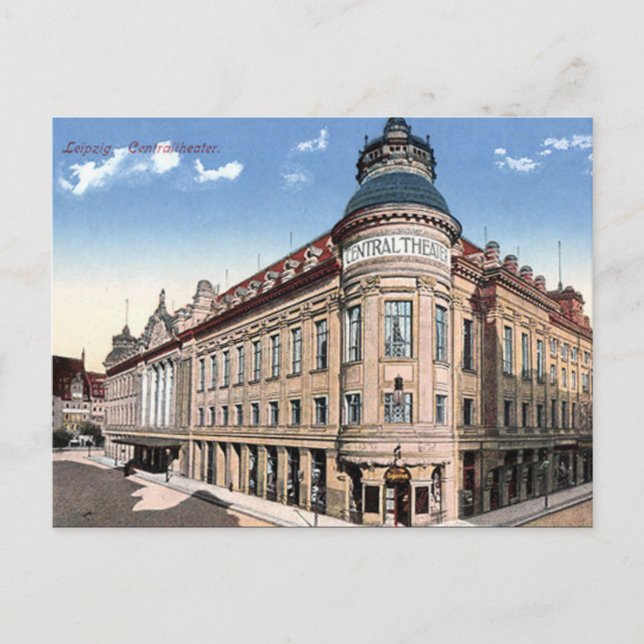 Alte Postkarte - Zentraltheater, Leipzig (Vorderseite)