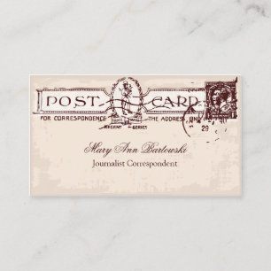 Alte Postkarten-Ephemera Reiseagent / Blogger Visitenkarte