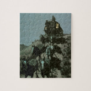 Alte Postkutsche der Plains von Remington Puzzle