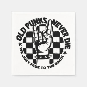 Alte PUNKS Die nie Punk Rock Music Legende Custom Serviette