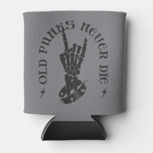 Alte Punks Die nie Skeleton Rock auf gotisch Dosenkühler