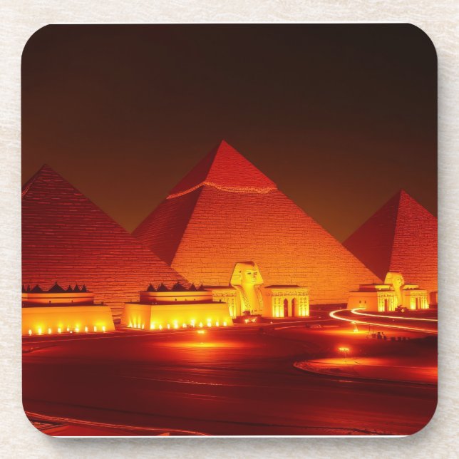 Alte Pyramiden Getränkeuntersetzer (Vorderseite)