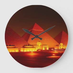 Alte Pyramiden Große Wanduhr