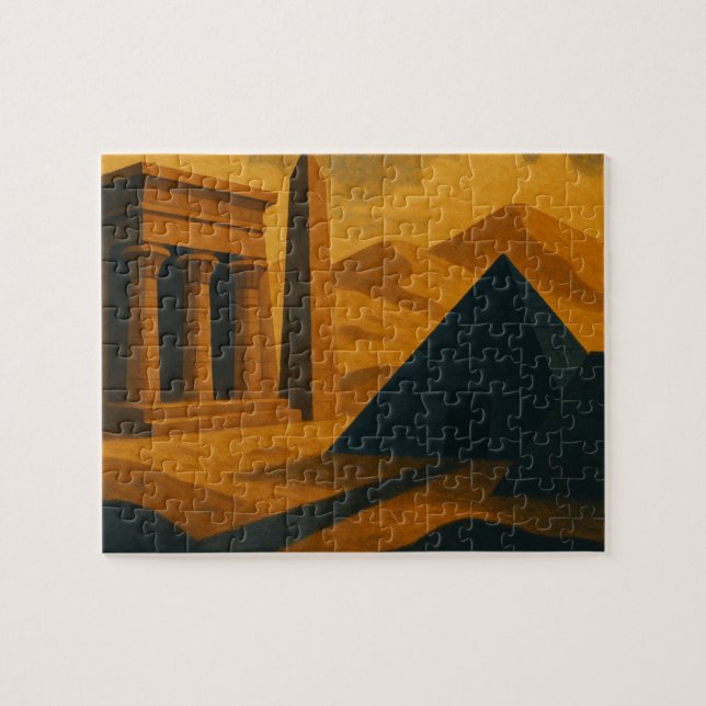 Alte Pyramiden Mystique Puzzle Gold Blue (Horizontal)