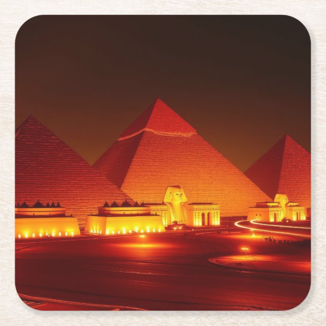 Alte Pyramiden Rechteckiger Pappuntersetzer (Vorderseite)