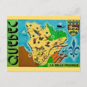 Alte Quebec-Karte als Postkarte