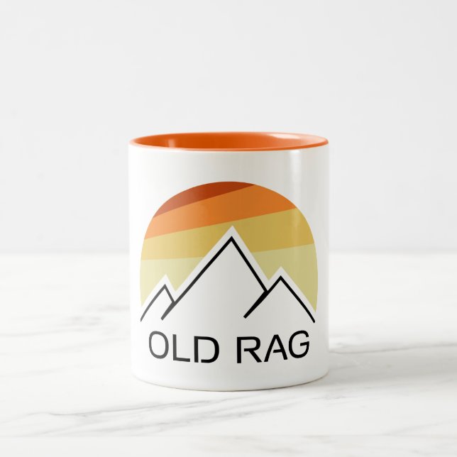 Alte Rag Mountain Retro Zweifarbige Tasse (Mittel)