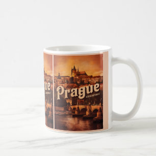 alte Reiseandenken Prag Tschechische Republik Gesc Kaffeetasse