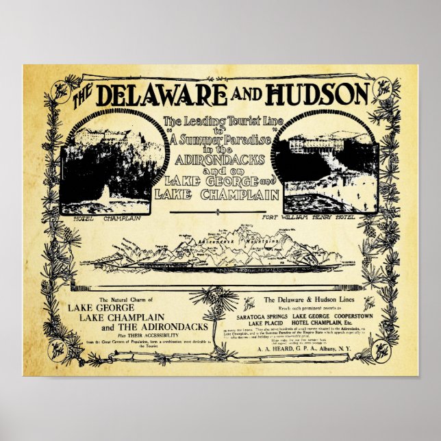 Alte Reiseantrittswerbung Poster (Vorne)