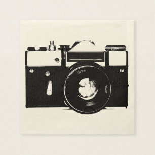 Alte Retro einfarbige SLR-Kamera Serviette