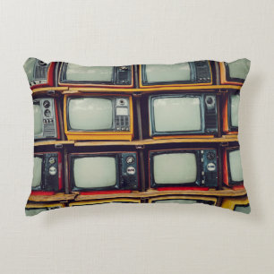 Alte Retro-Fernseher-Leerbildschirm Dekokissen