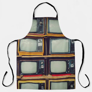 Alte Retro-Fernseher-Leerbildschirm Schürze