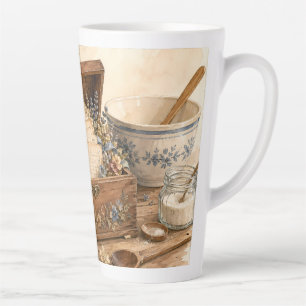 Alte Rezepte-Box Landhaus-Küche Milchtasse