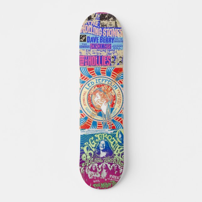 Alte Rockbands Skateboard (Vorne)