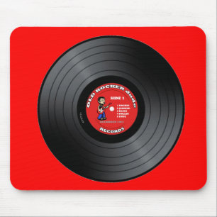 Alte Rocker-Typ-Vinylaufzeichnung Mousepad