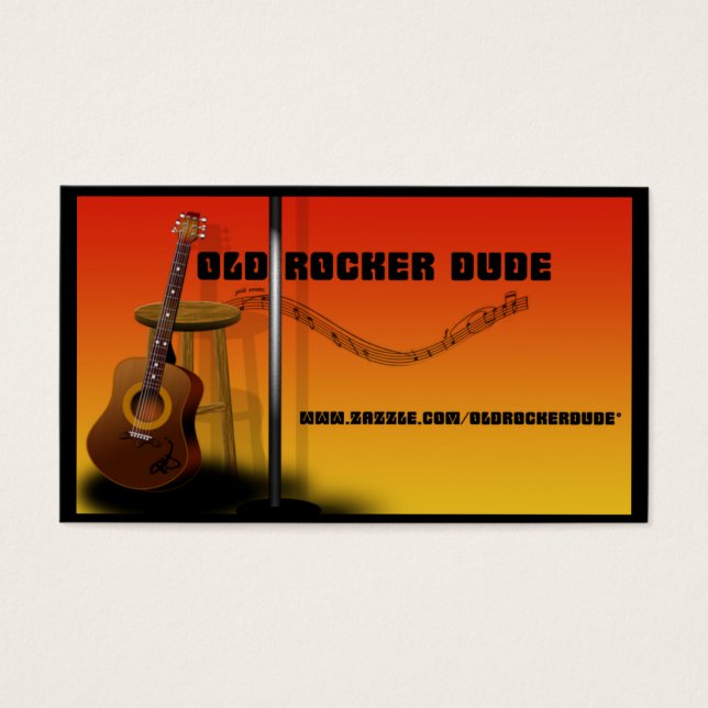 Alte Rocker-Typ-Visitenkarte (Vorderseite)