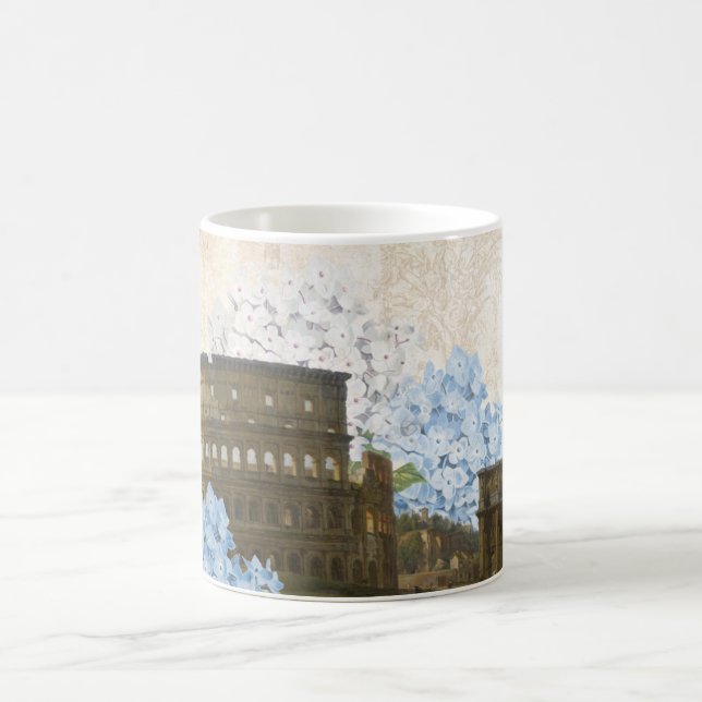 Alte Rom blaue Hydrangea-Tasse Tasse (Mittel)