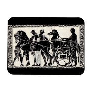 alte römische Männer und Pferde Magnet