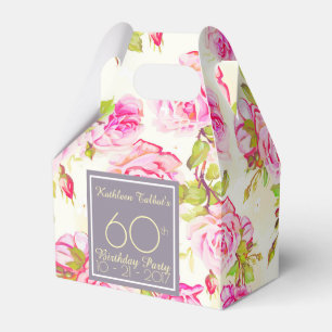 Alte Rosen-60. Geburtstag danken Ihnen, Kasten zu Geschenkschachtel