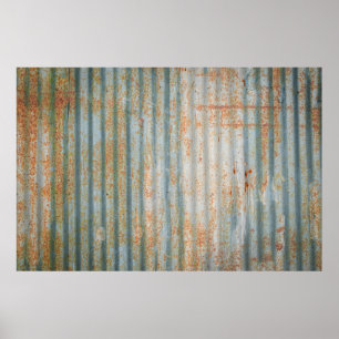 Alte rostige Stahlwand. Alte rostige Stahlwandstru Poster