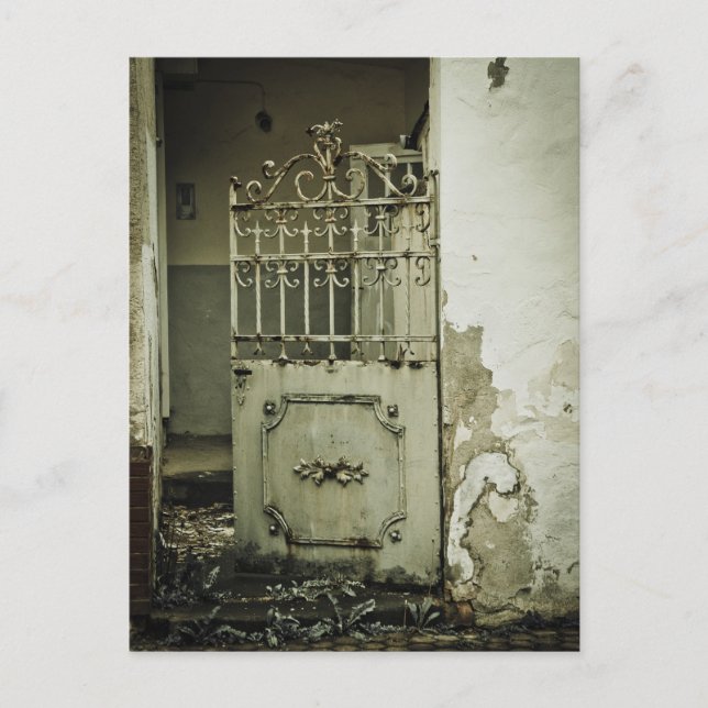 Alte rostige Tür in Mayen, Deutschland Postkarte (Vorderseite)