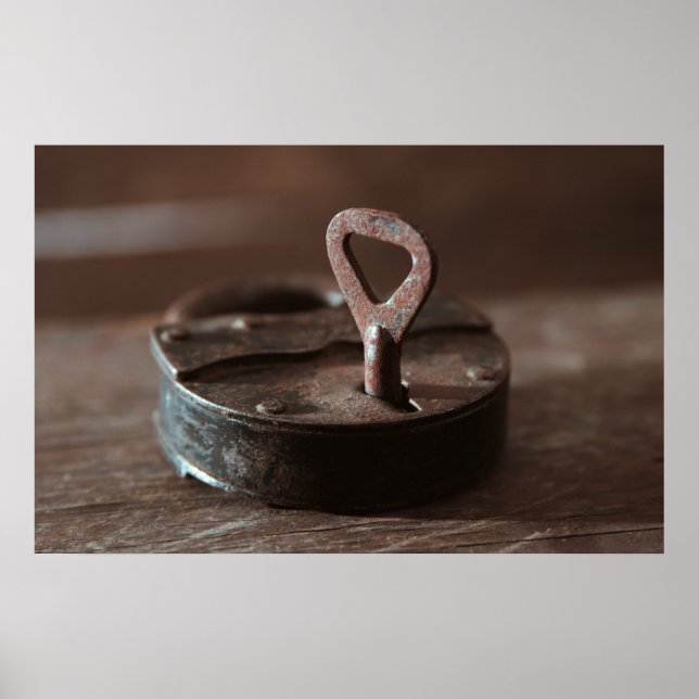 Alte rostige Tür Poster (Vorne)