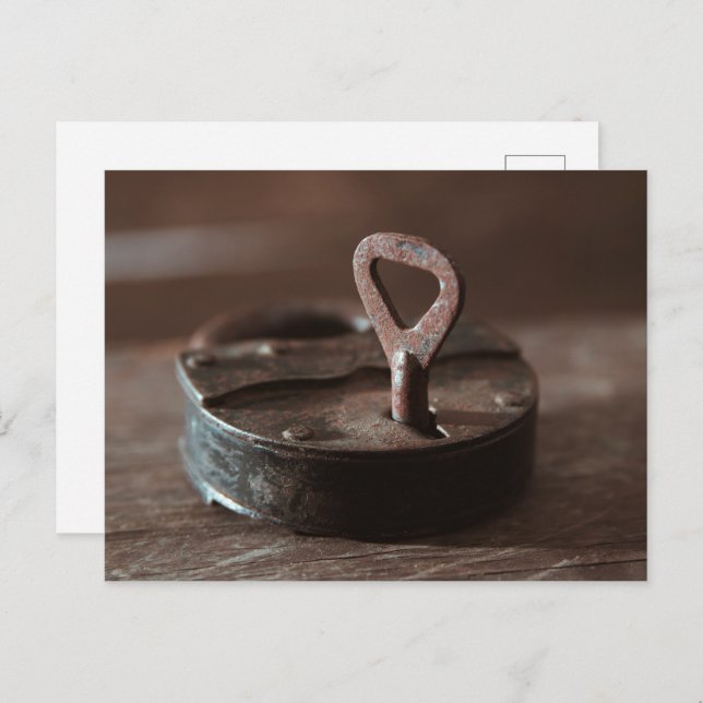 Alte rostige Tür Postkarte (Vorne/Hinten)