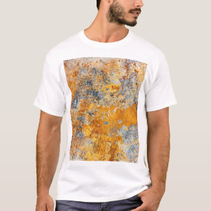 Alte Rosttextur, grungiger metallischer Hintergrun T-Shirt