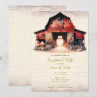 Alte Rotbarsche Rustikale Country Engagement Party
